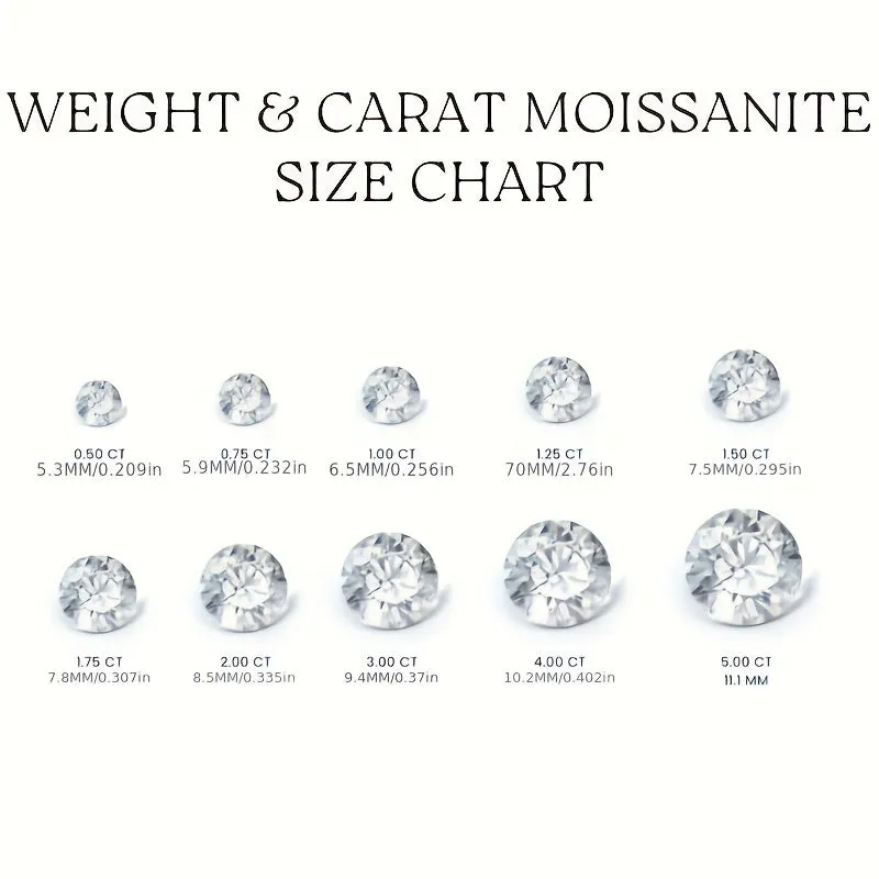 1-2ct Round Shape Moissanite Necklace Classic 925 Sterling 18K Gold Plated 4 Claw Moissanite Pendant Necklace