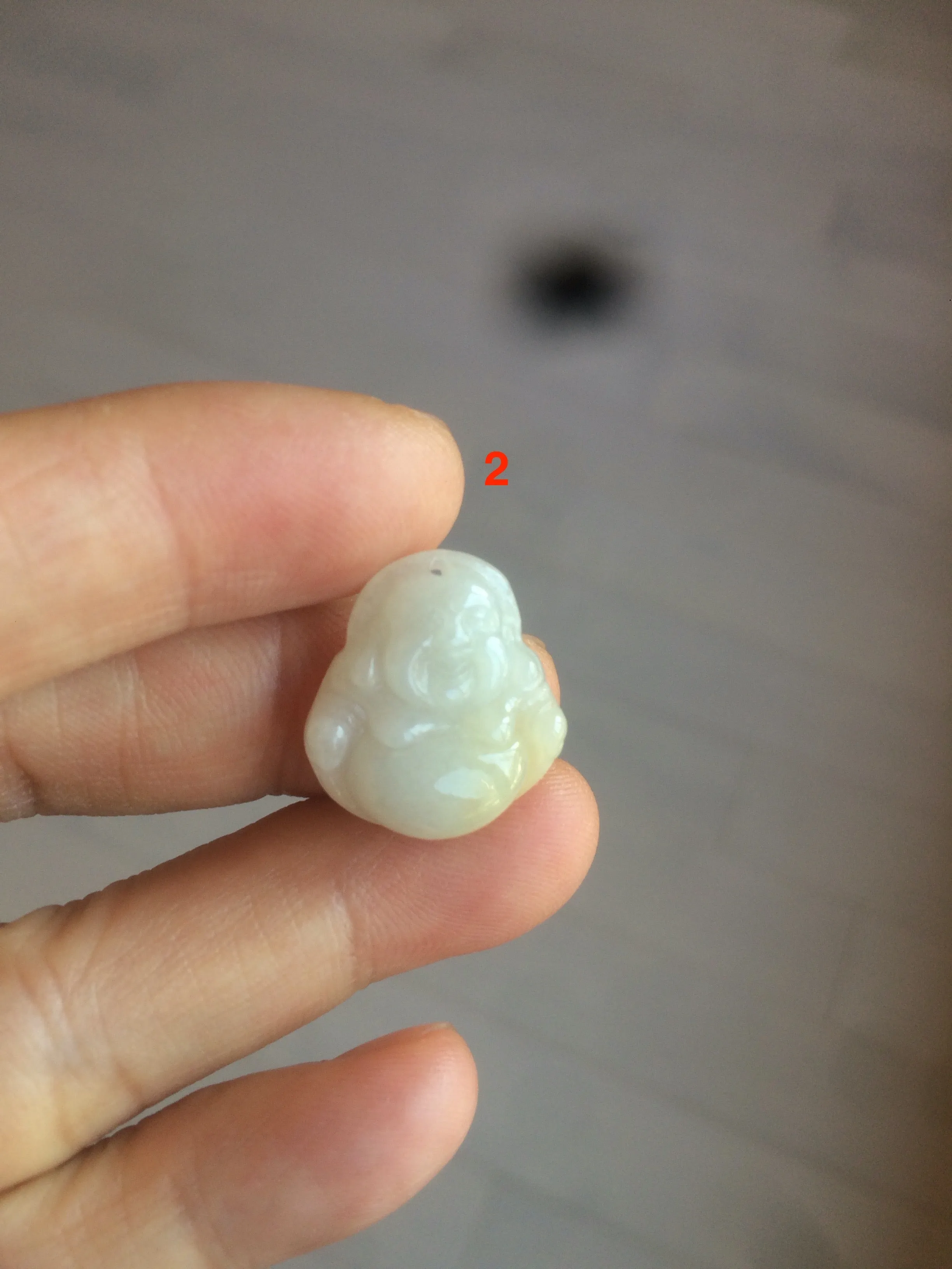 100% Natural type A green/white small happy buddha jadeite Jade pendant necklace group AF33