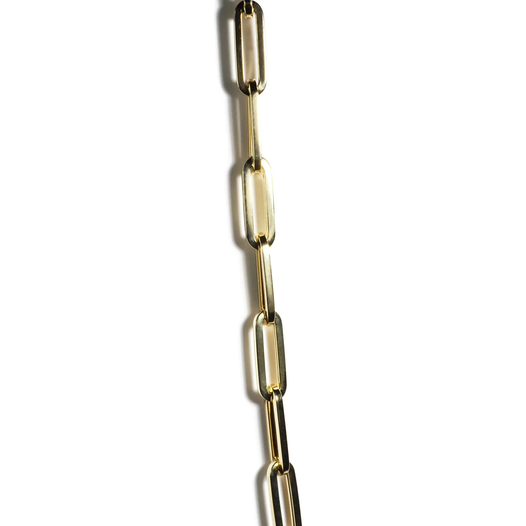 AFJ Gold Collection - Paperclip Link Chain Necklace, 18k Yellow Gold