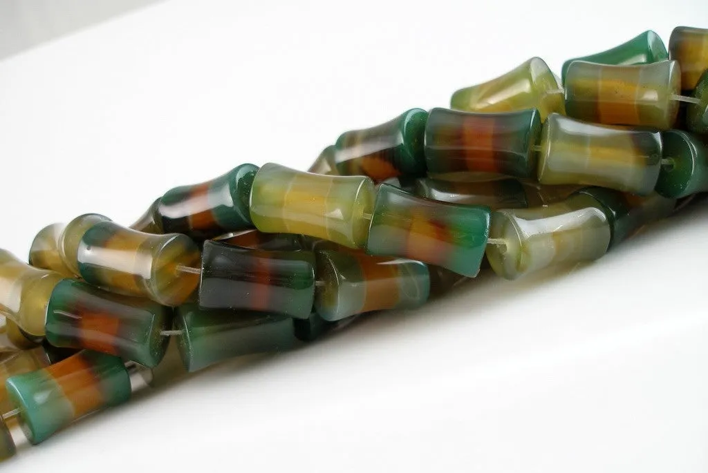 Agate Gemstone Beads, 20mm Bow Tie Gemstone Beads Half Strand 10pcs G81