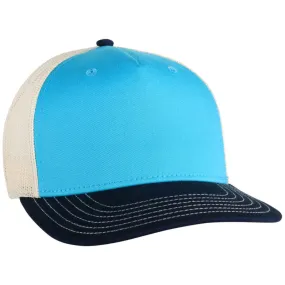 Ahead Teal Crown/Navy Bill/Cream Mesh Wave Rider Cap