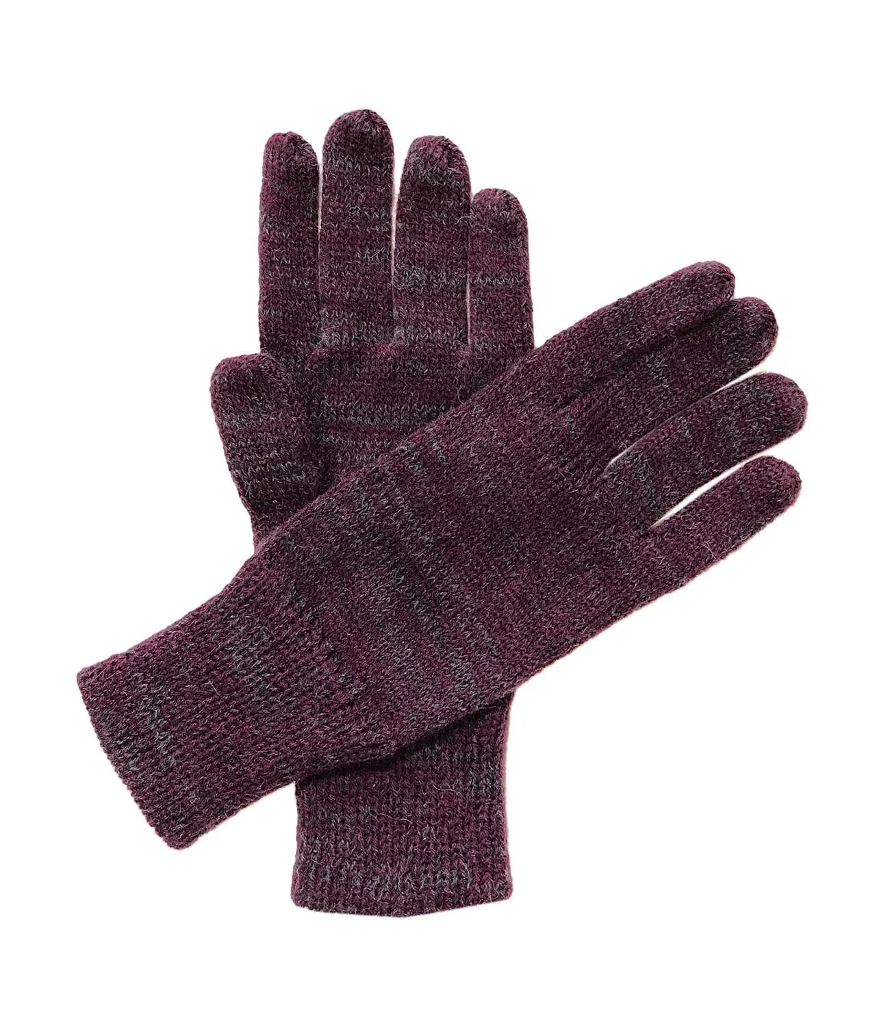 Alpaca Gloves - Pixel - Eggplant