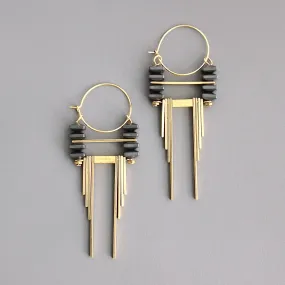 ArtDeco Hoop Earrings