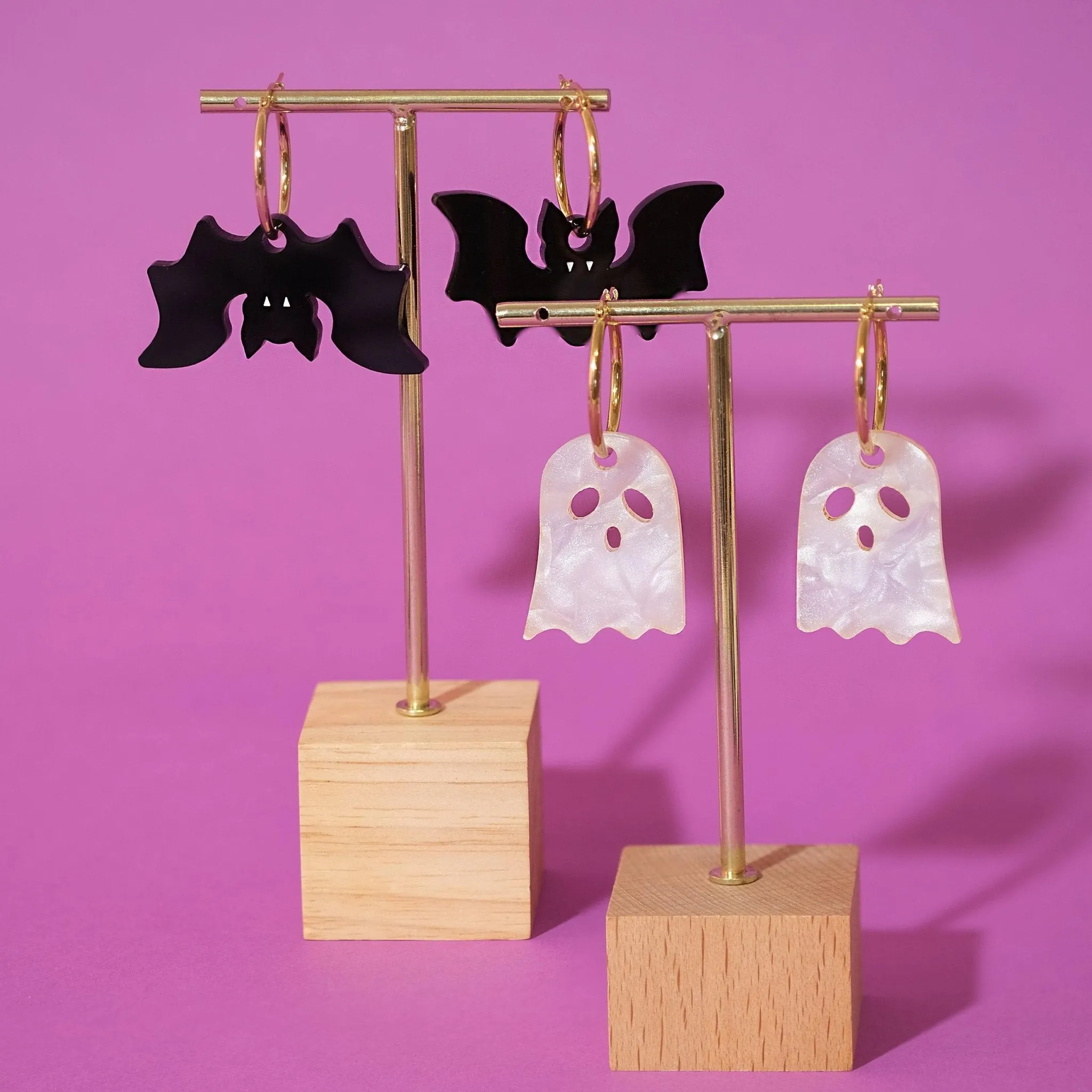 Bat Hoop Earrings