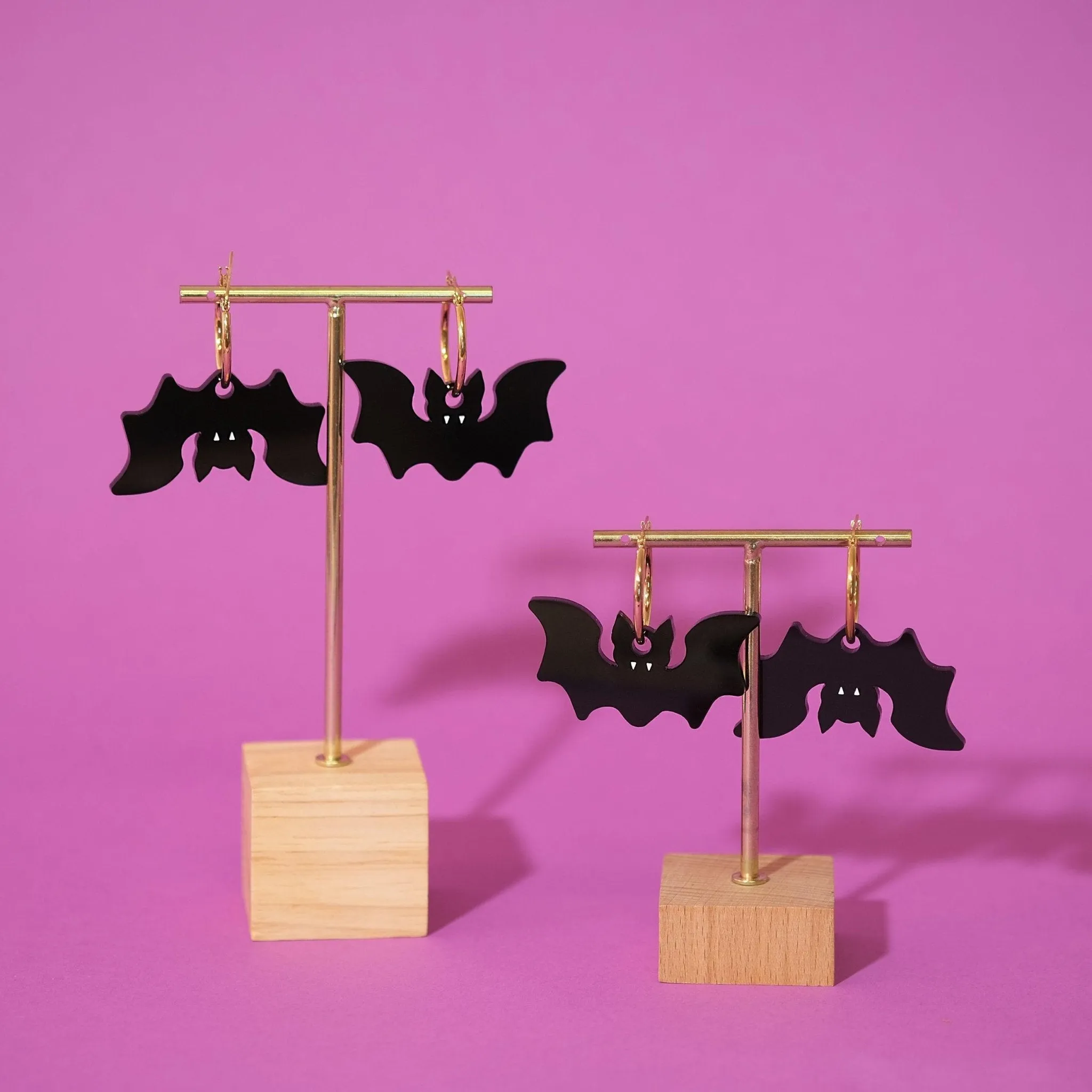 Bat Hoop Earrings