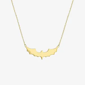 Bat Necklace | 14K Solid Gold or Gold Plated Options