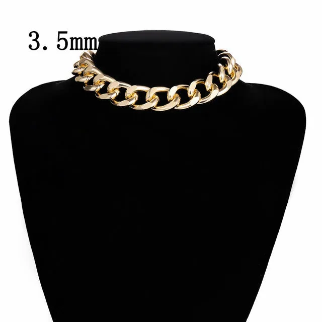 Big Chunky Chain Choker Golden & Silver