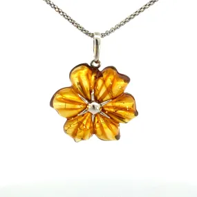 Big Flower Amber Pendant