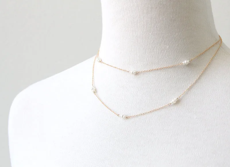 Bitty Pearl Chain Necklace