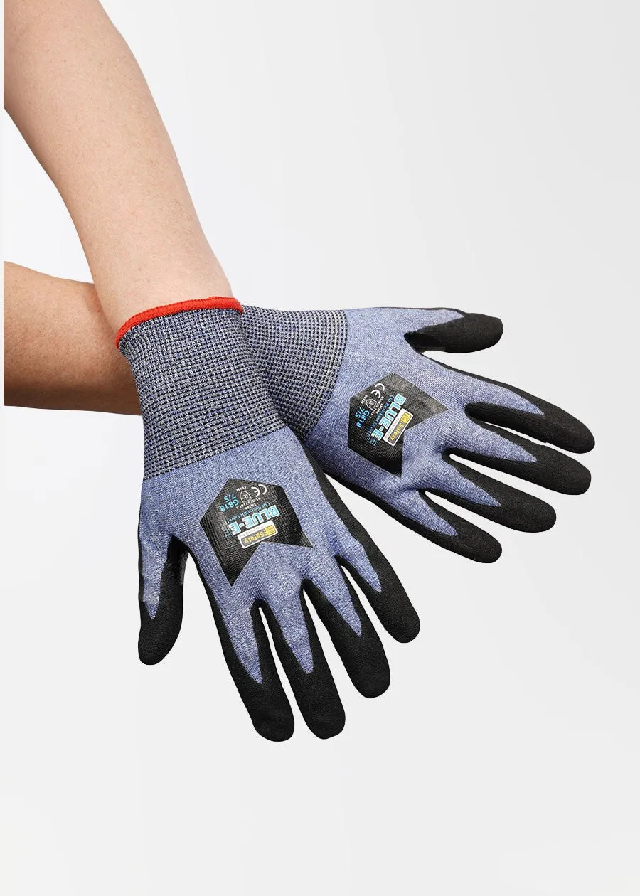 Blue-E cut resistant level E gloves