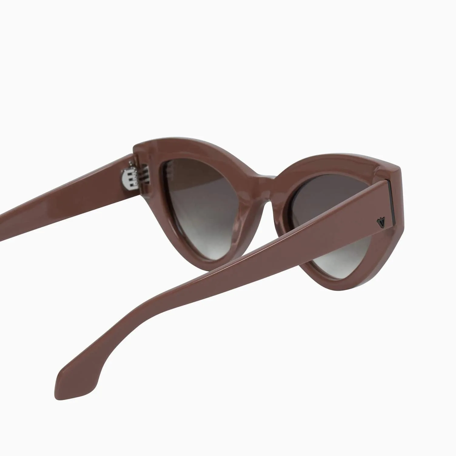 Bones  | Sunglasses - Ash Rose w. Black Metal Trim / Brown Gradient Lens | Sunglasses