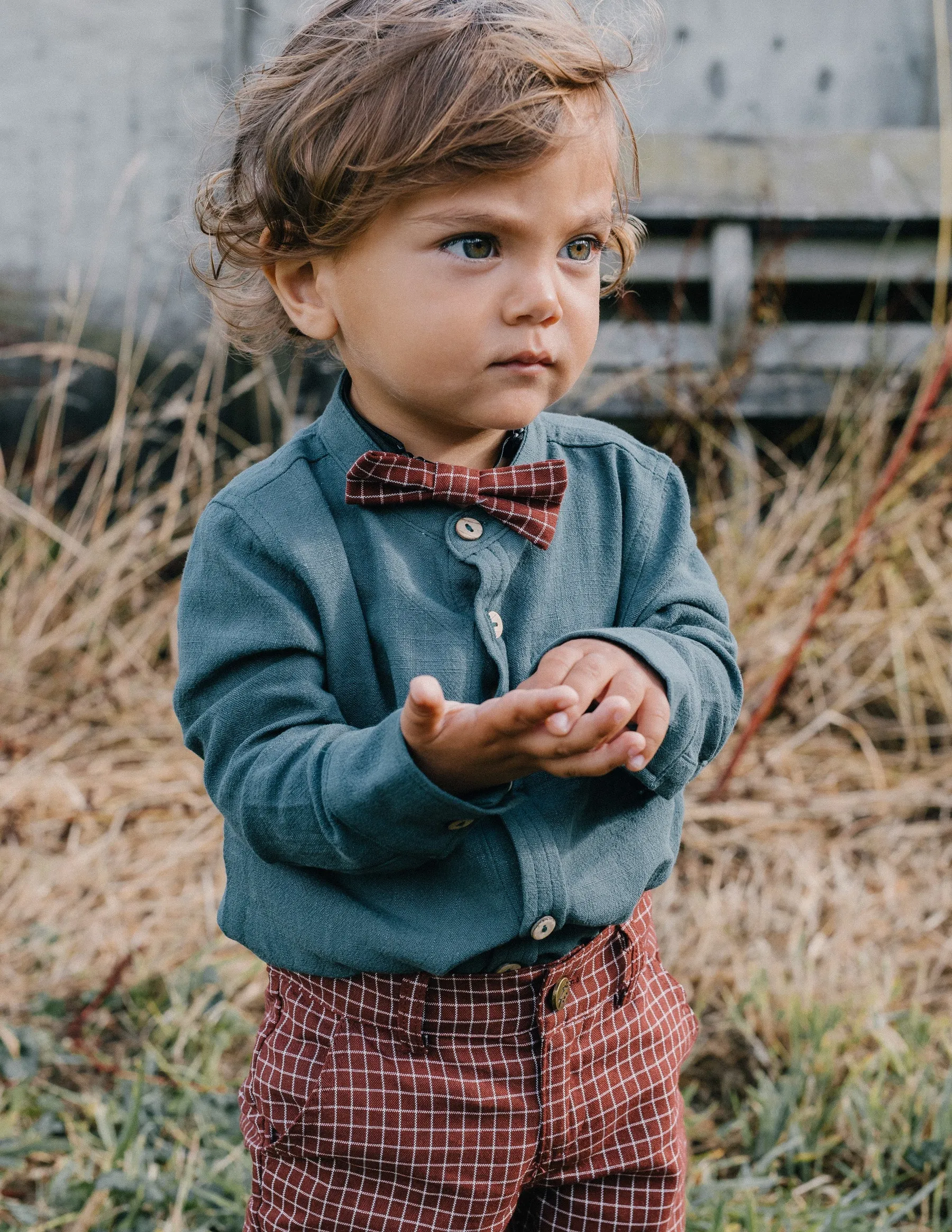 Boys Bow Tie - Vintage Red Check