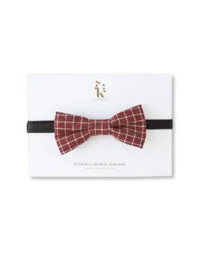 Boys Bow Tie - Vintage Red Check