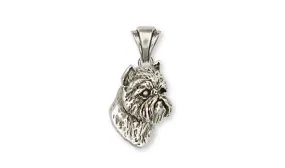 Brussels Griffon Pendant Handmade Sterling Silver Dog Jewelry GF12-P