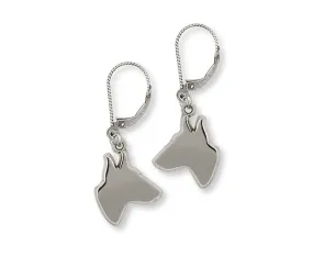 Bull Terrier Earrings Handmade Sterling Silver Dog Jewelry BU1-E