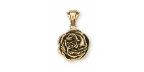 Carnation Pendant Jewelry 14k Gold Handmade Flower Pendant CN1-PG