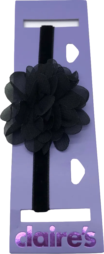 Claire's Black Flower Choker One Size