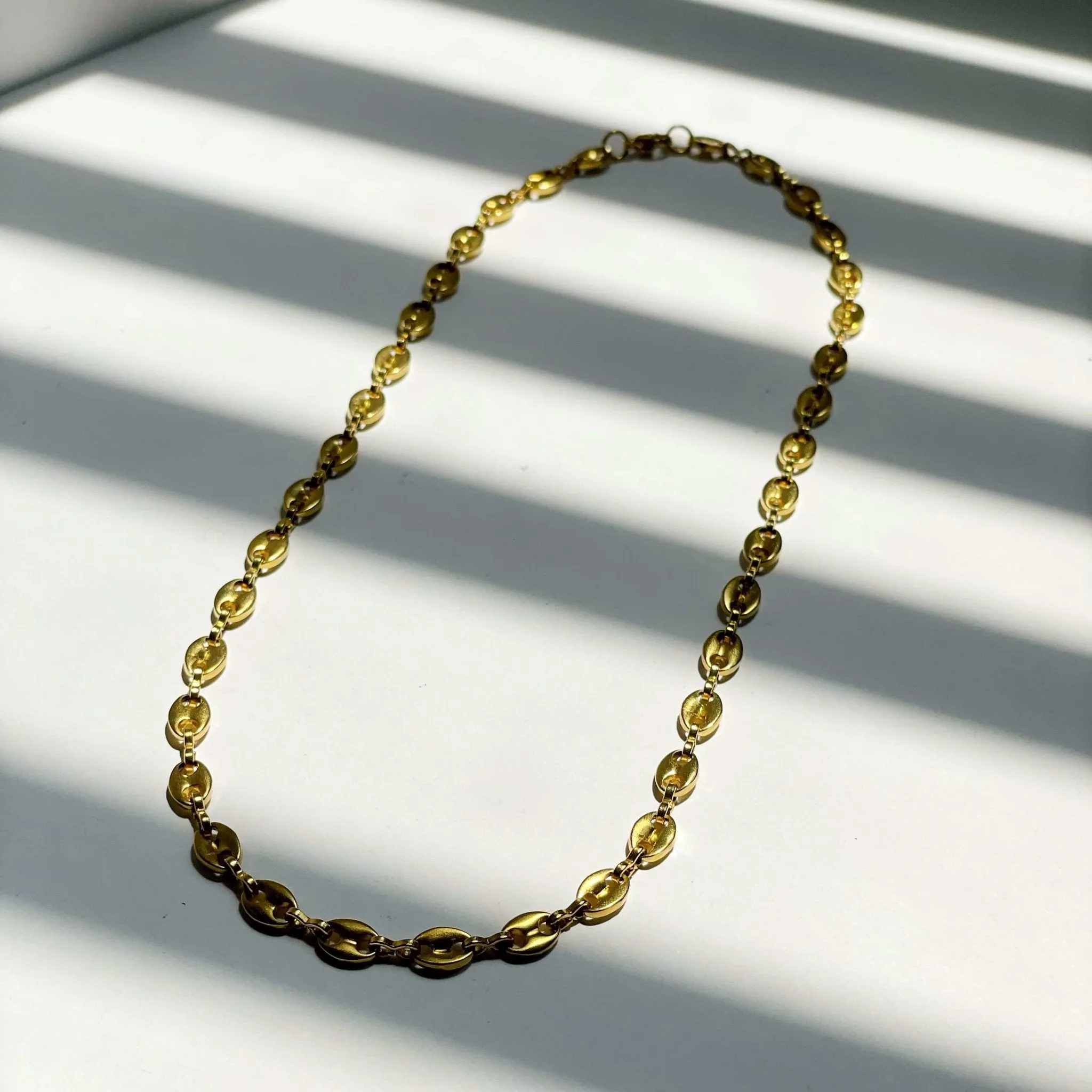 Coffee Bean Necklace - Gold