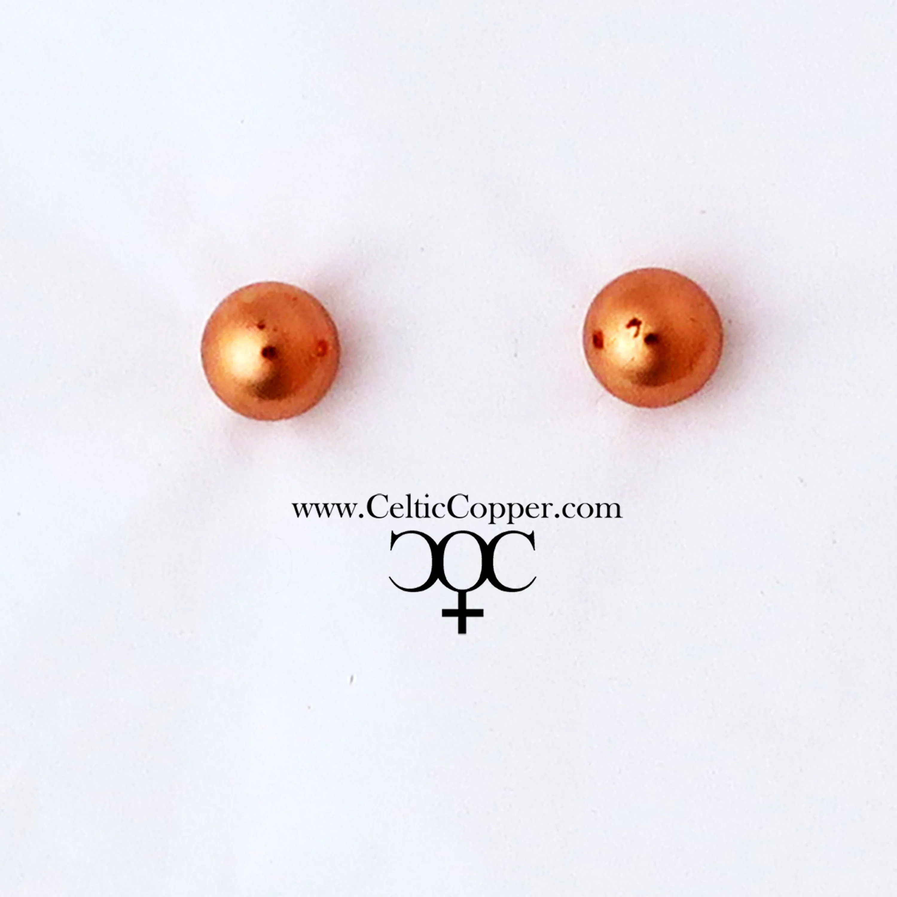 Copper Earring Studs Round Ball Stud Earrings EC42 Solid Copper 7mm Ball Post Earring Studs