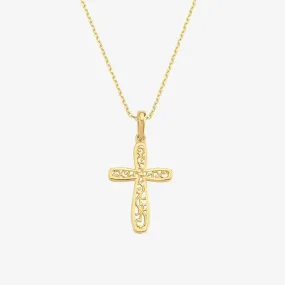 Cross Necklace | 14K Solid Gold