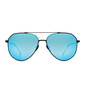 Dash Matte Black   Blue Mirror   Polarized Sunglasses