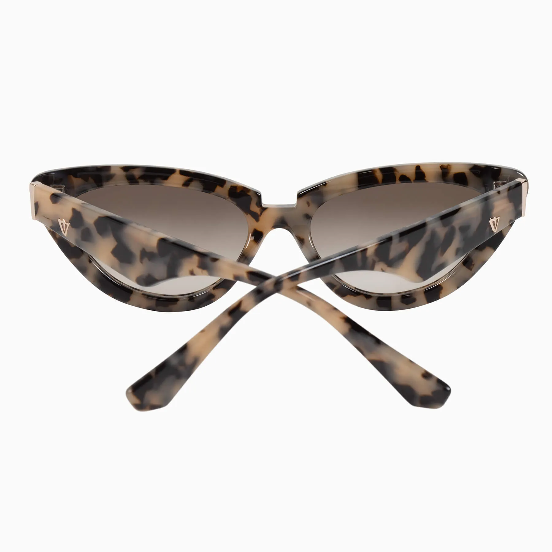 Dayze | Sunglasses - Bone Tort w. Gold Metal Trim / Brown Gradient Lens