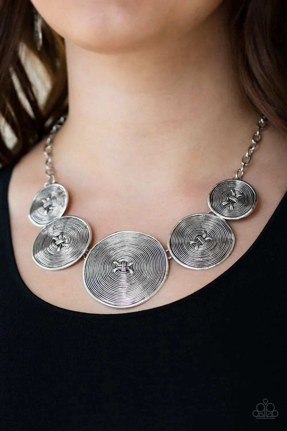 Deserves a Medal - silver - Paparazzi necklace