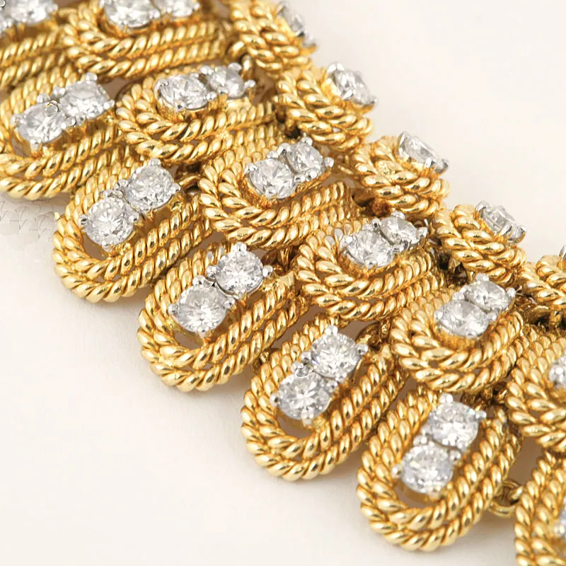 Diamond Layered Rope Collar Necklace