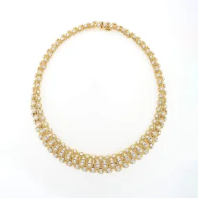 Diamond Layered Rope Collar Necklace