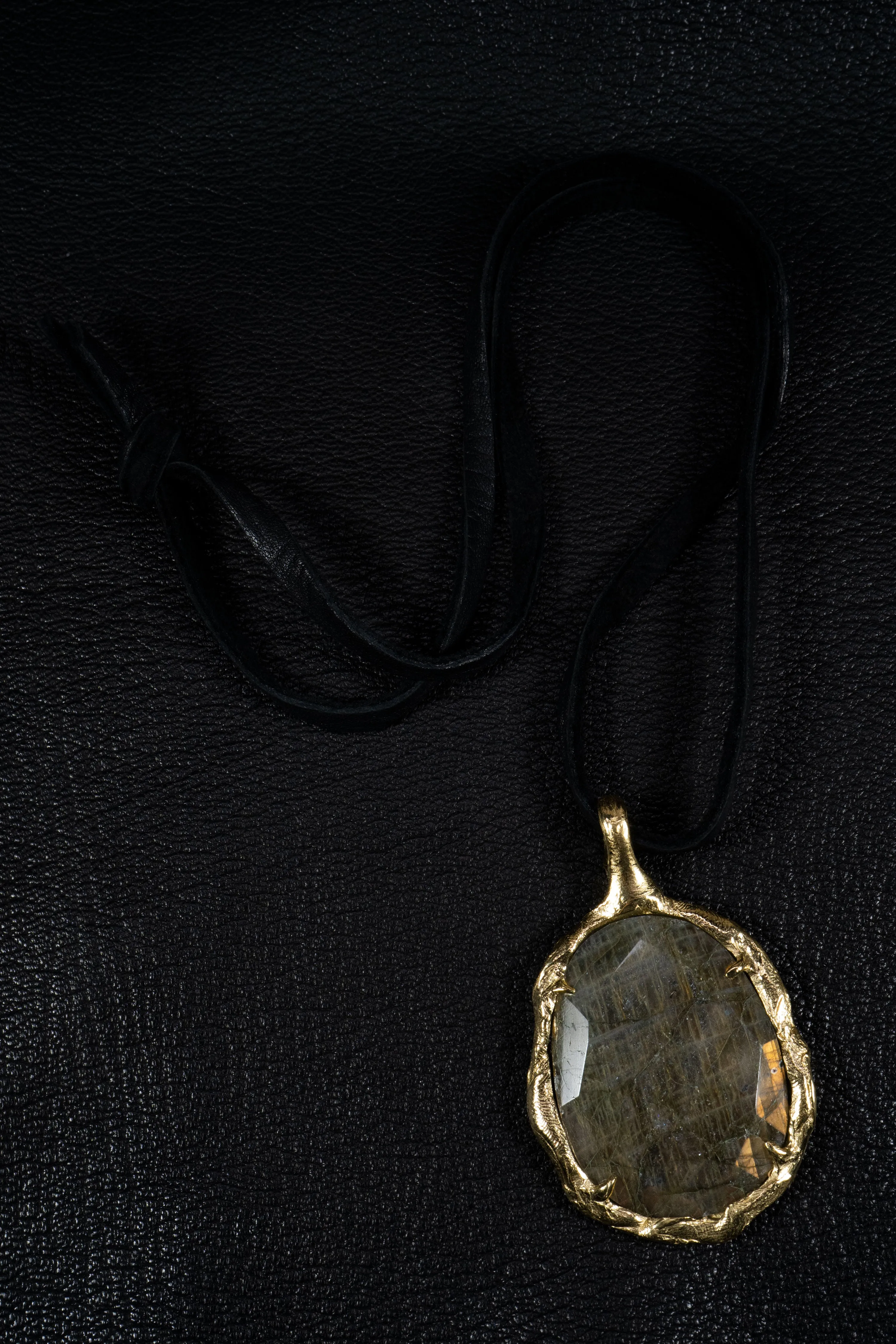 Dual Reality (10K Gold Plated, Labradorite Pendant)