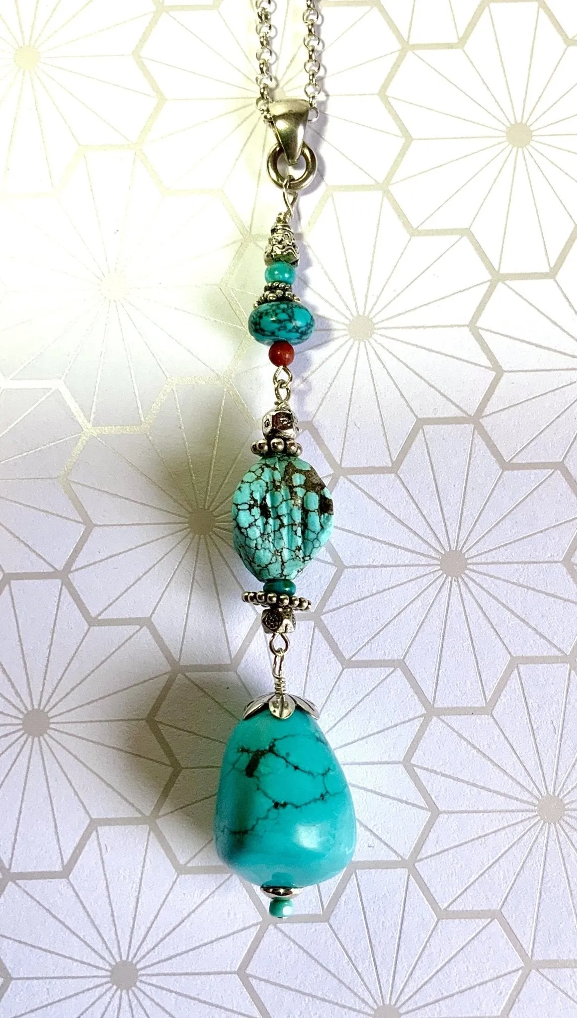 Falling Waters Turquoise Pendant