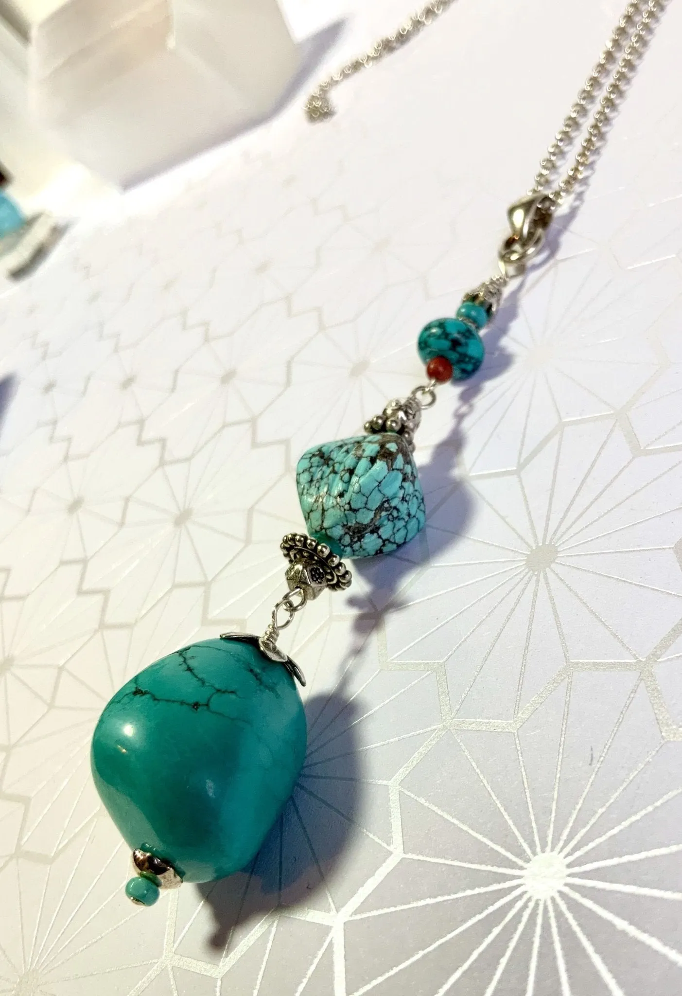 Falling Waters Turquoise Pendant