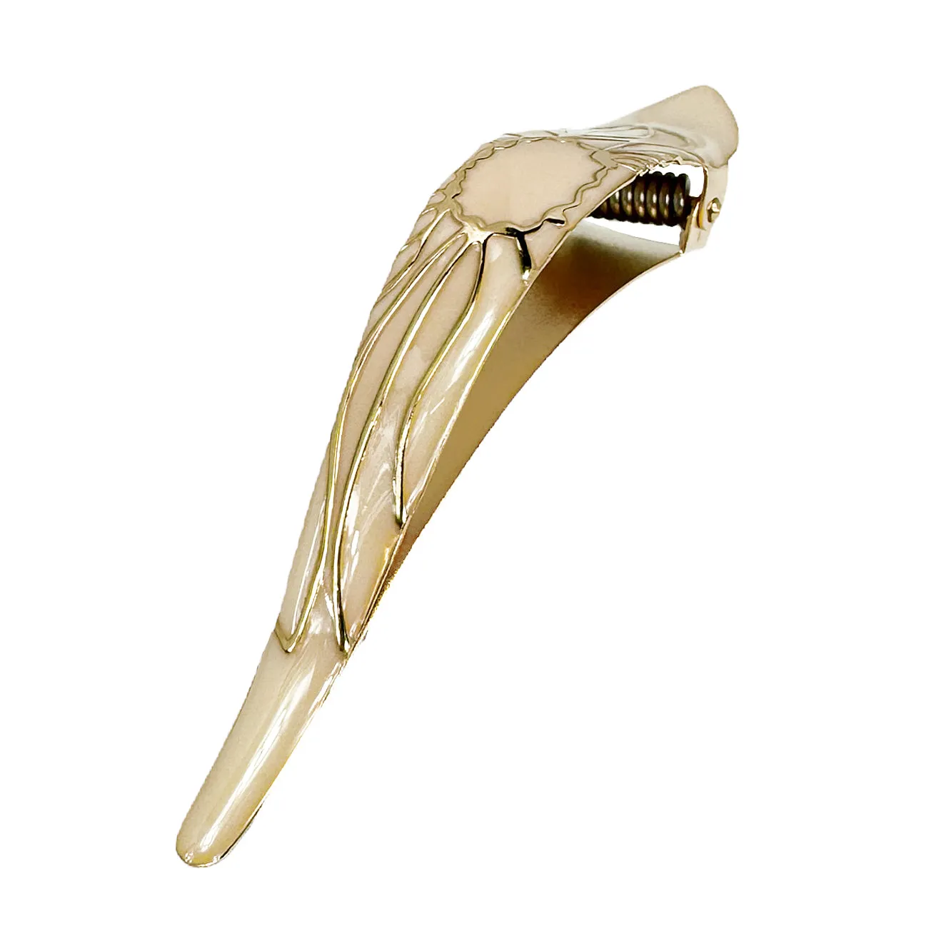 Ficcare Maximas Hair Clip In Lotus Silky and Jewel Ivory And Gold