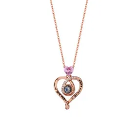 Full of love Heart Shaped Necklace with Picture Inside