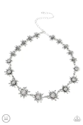 Get Up and GROW - White Paparazzi Necklace