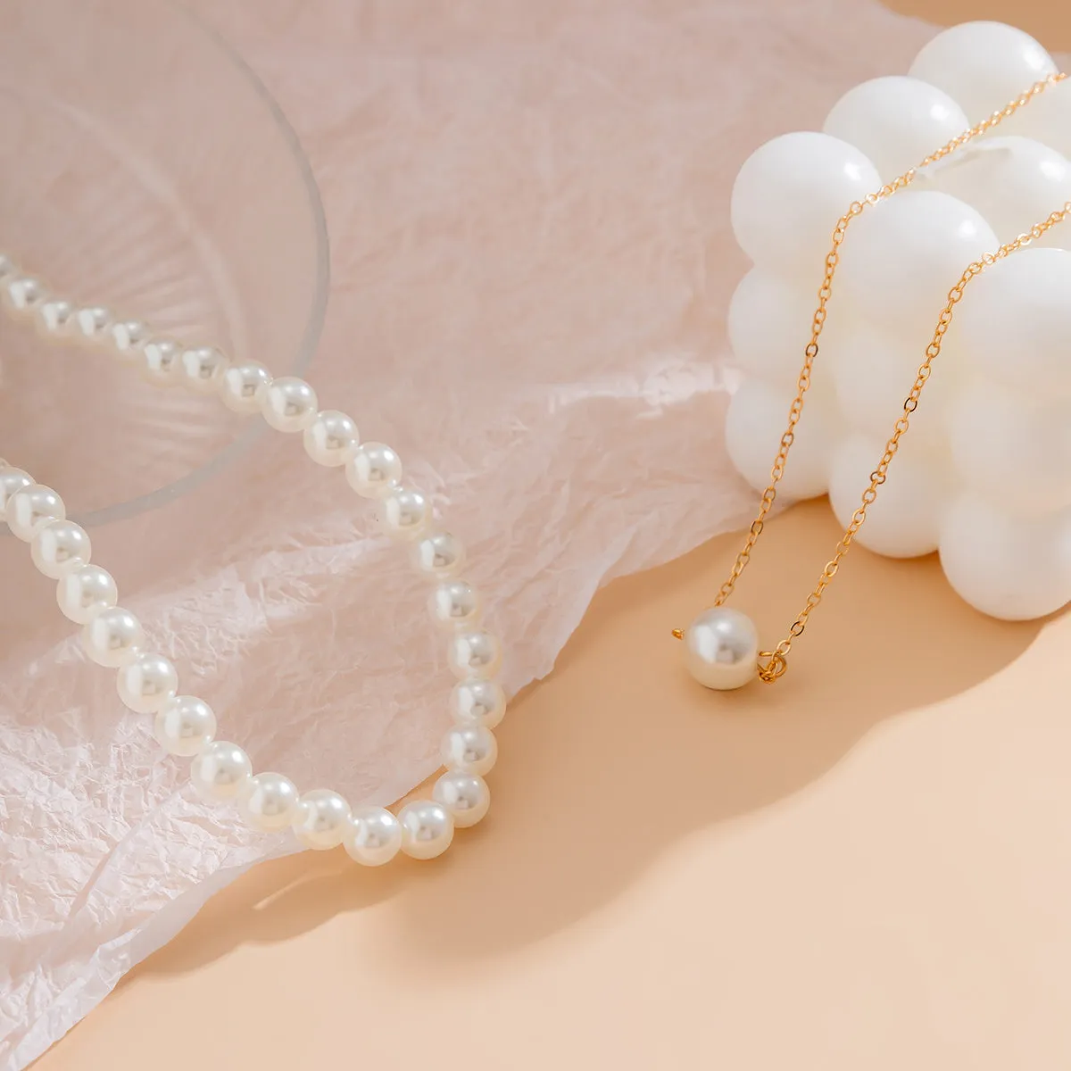 Gorgeous 2-Piece Pearl Necklace Set - Perfect for Women!