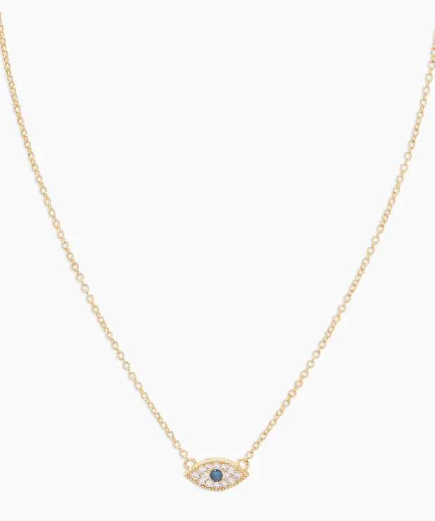 Gorjana Evil Eye Charm Necklace - Gold