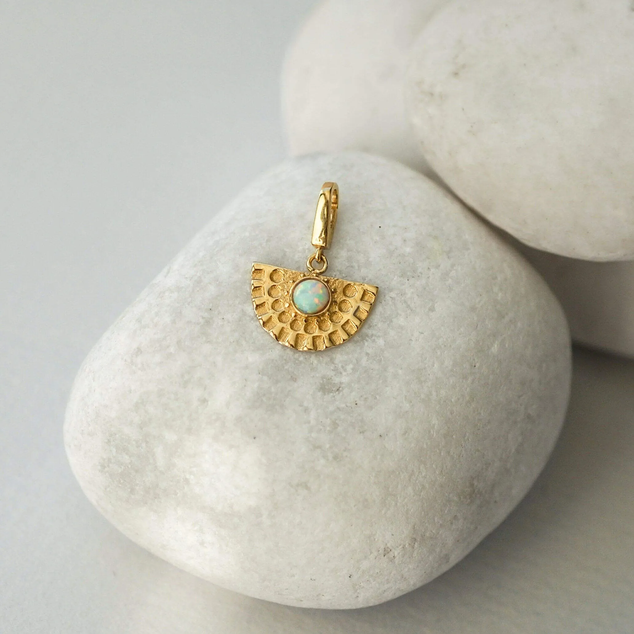 Half Circle Charm | 14K Solid Gold