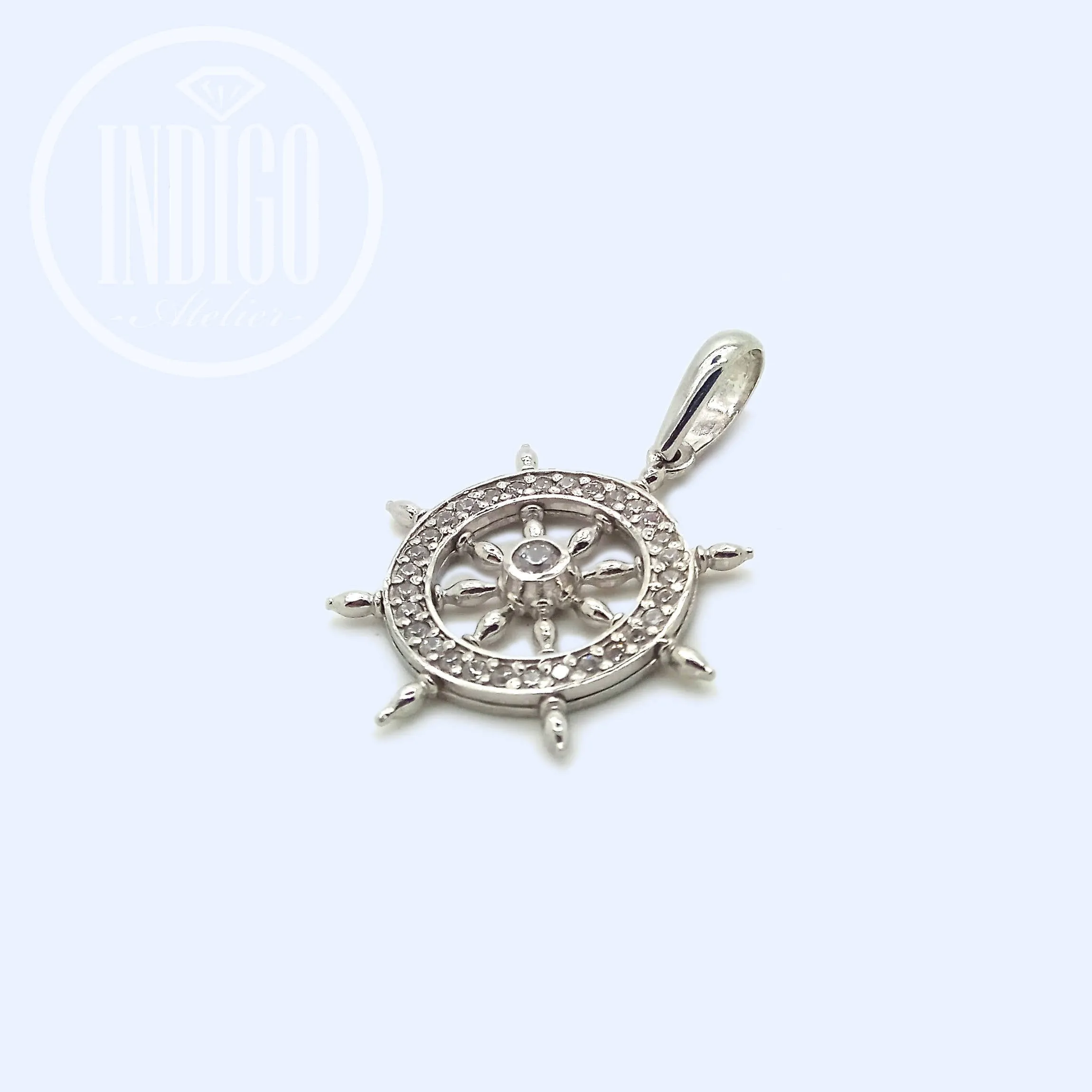 Helm Steering wheel Pendant Sterling Silver 925