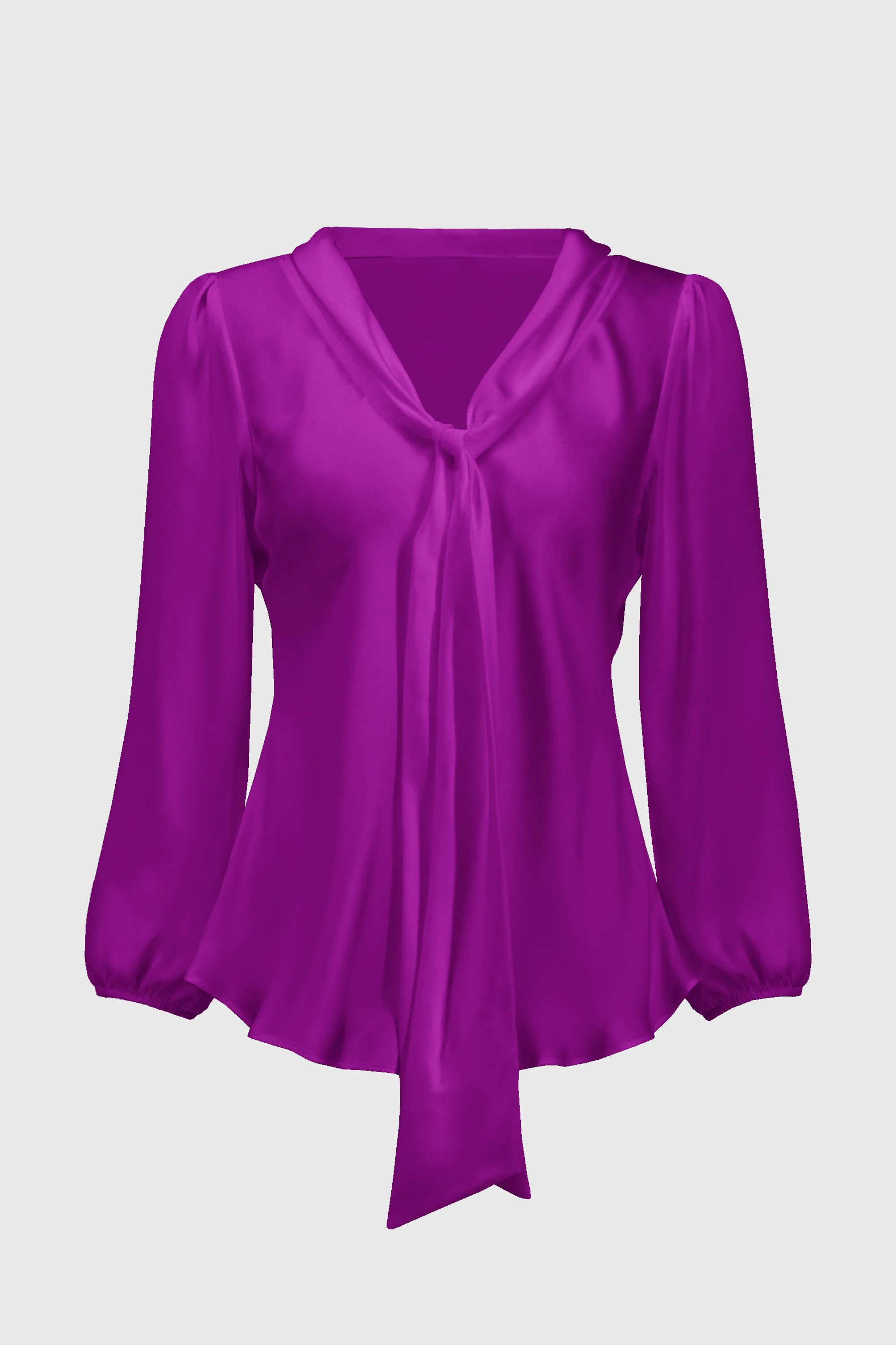 Joseph Ribkoff Satin Top With Bow Tie Detail 244077 - Empress