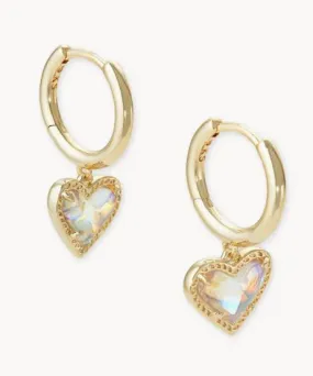 Kendra Scott Ari Heart Huggie Earring - Gold/Dichroic