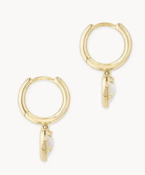 Kendra Scott Ari Heart Huggie Earring - Gold/Dichroic