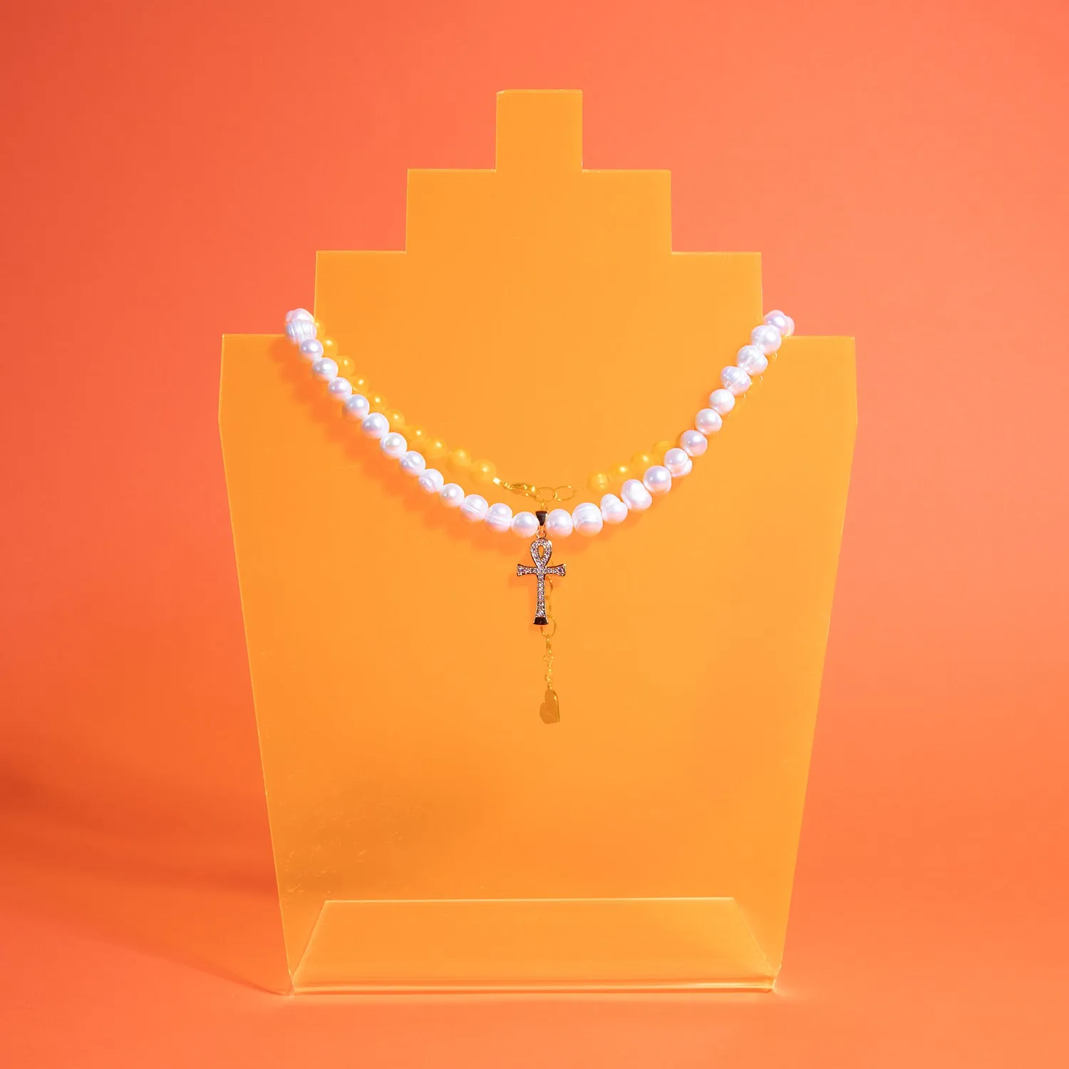 Key of Life Pearl Necklace