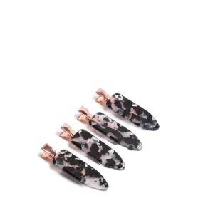 KITSCH | Black Terrazzo Creaseless Clips