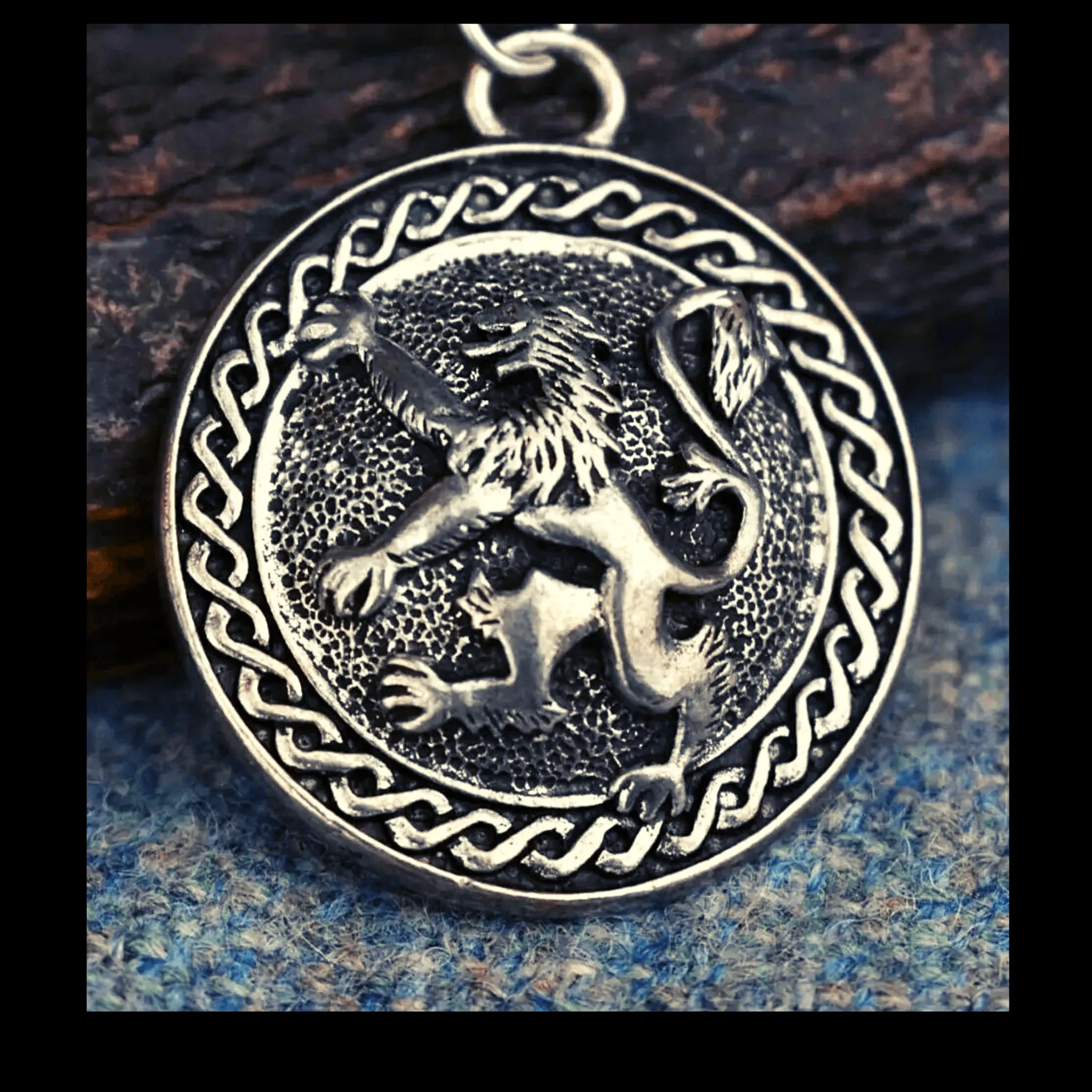 Lion Rampant Celtic Pendant Necklace