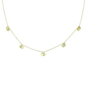 MINI DOUBLE DISCS NECKLACE 14K