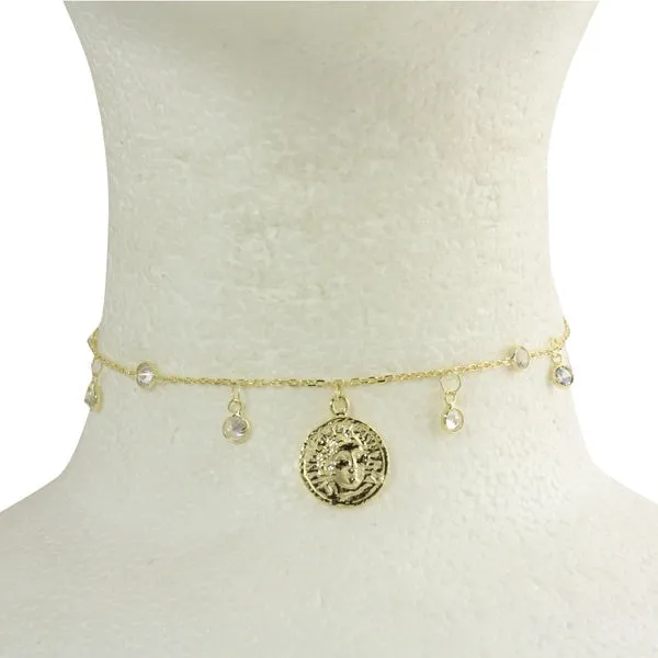 MINI MEDALLION CHOKER CHAIN