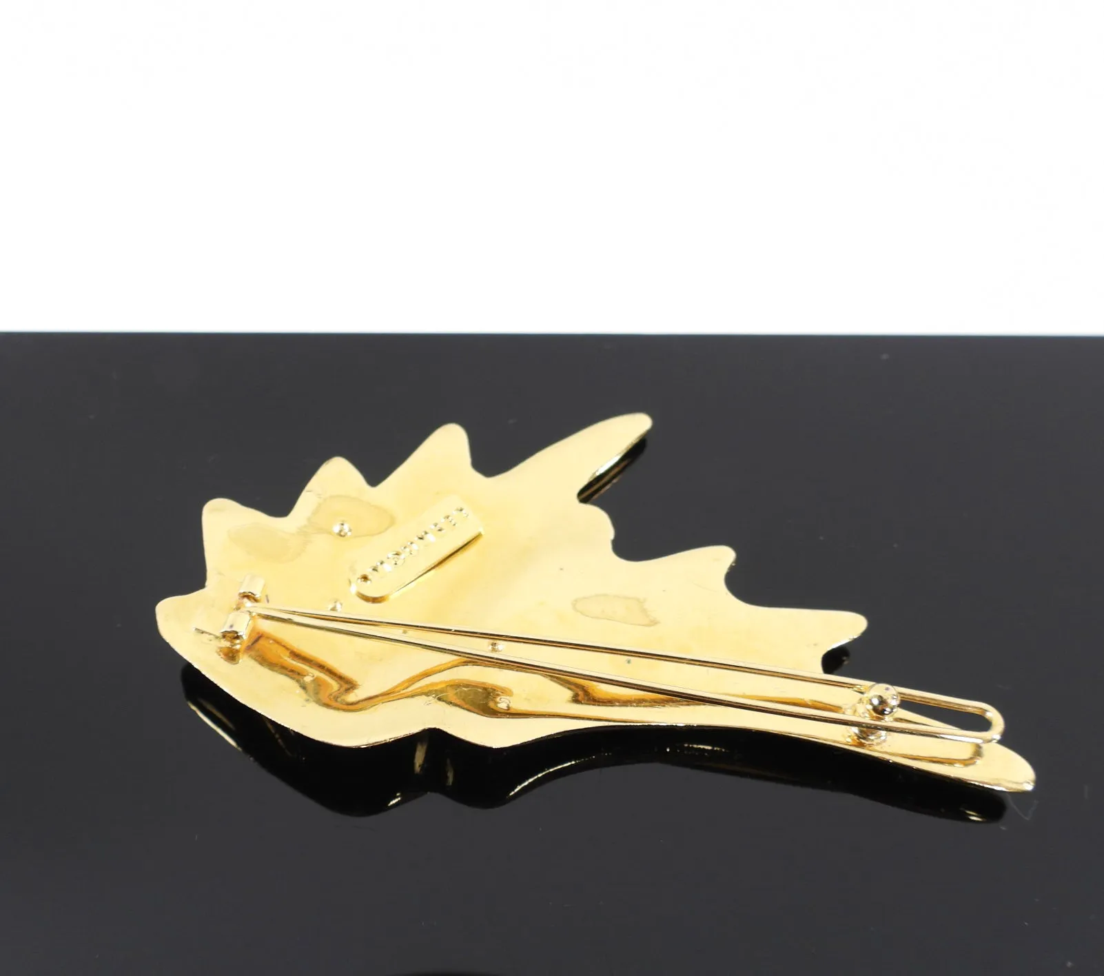 Mounser Goldtone and Crystal Wing Hair Clip