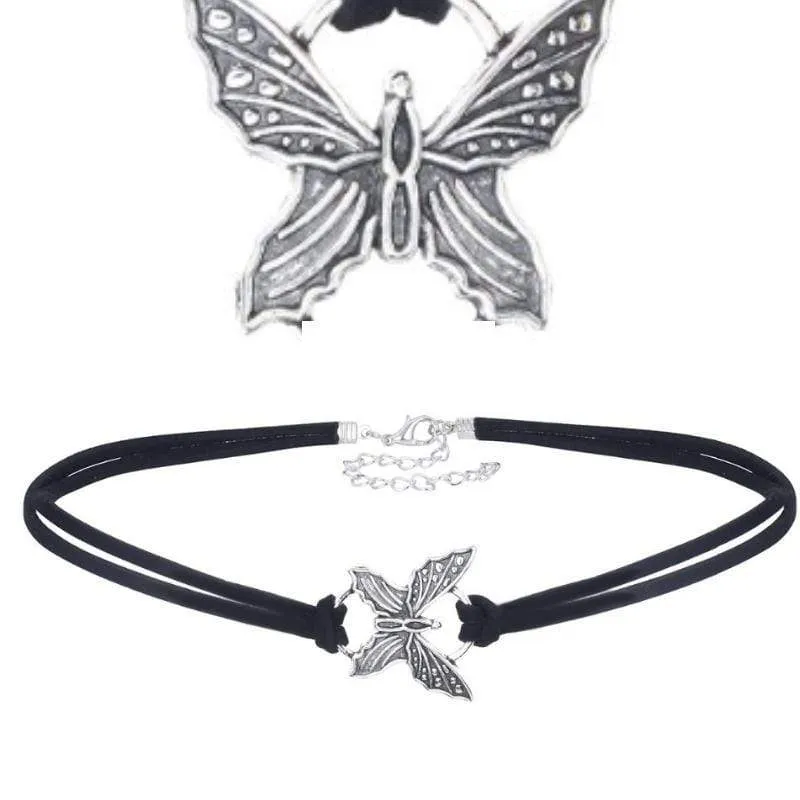 Never Hide Your Wings Black Choker Necklace