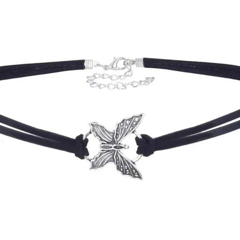 Never Hide Your Wings Black Choker Necklace